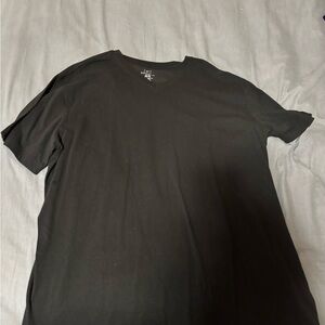 George Men's Black Crew Neck Dress Shirt